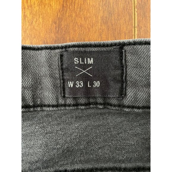 RING OF FIRE SLIM Distressed Destructed Pants Men Gray Size W33 L30 - Picture 8 of 12